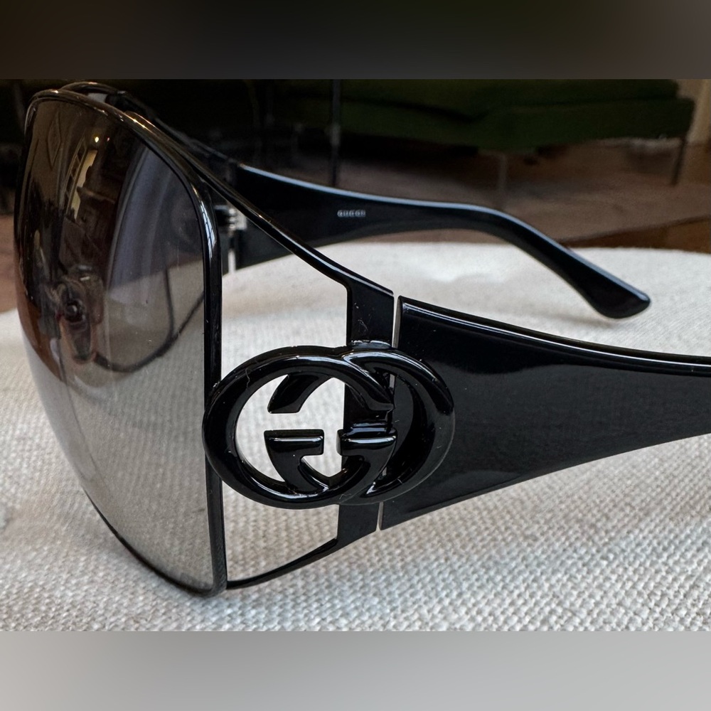 Gucci Sunglasses GG 2794/S 65ZZR  All Black Wrap Vintage Rare Oversized - Picture 8 of 13
